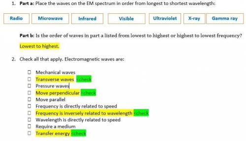 9th k12 gca light test review sheet for physics!  100   1. the electromagnetic spectrum give the em