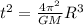 t^2=\frac{4 \pi^2}{GM}R^3