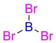 What is the formula of the compound in which the atom combining ratios are:  boron :  bromine = 1 :