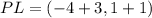 PL=(-4+3,1+1)