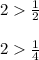 2  \frac{1}{2}\\\\2  \frac{1}{4}