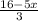 \frac{{16-5x}}{3}