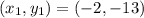 (x_1,y_1)=(-2,-13)