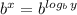 b^{x}=b^{log_b\,y}