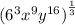 {( {6}^{3}  {x}^{9}  {y}^{16} )}^{ \frac{1}{3} }