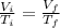 \frac{ V_{i} }{ T_{i} } = \frac{ V_{f} }{ T_{f} }