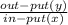 \frac{out-put(y)}{in-put(x)}