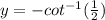 y=-cot^{-1}(\frac{1}{2})