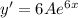 y' =6Ae^{6x}