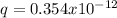 q=0.354 x10^{-12}