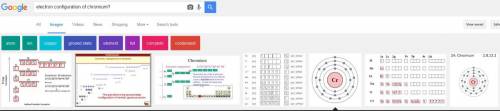 What is the electron configuration of chromium?