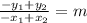 \frac{-y_1 + y_2}{-x_1 + x_2} = m