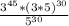 \frac{3^{45}*(3*5)^{30}}{5^{30}}