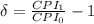 \delta = \frac{CPI_1}{CPI_0} - 1