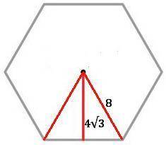 Find the are of the regular hexagon plz