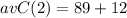 avC(2)=89+12