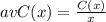 avC(x)= \frac{C(x)}{x}