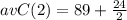 avC(2)=89+ \frac{24}{2}