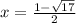 x=\frac{1-\sqrt{17}}{2}