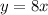 y=8x