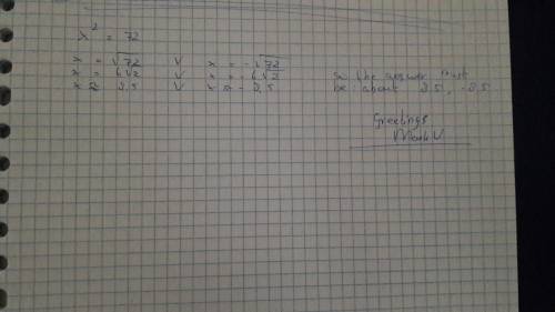 Solve the equation. if necessary, round your answer to the nearest tenth. x^2 = 72  9, –9 about 8.5,