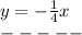 y=-\frac{1}{4} x \\ -----