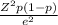 \large \frac{Z^2p(1-p)}{e^2}
