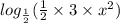 log_{\frac{1}{2}}(\frac{1}{2}\times 3\times x^2)