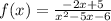 f(x)=\frac{-2x+5}{x^2-5x-6}