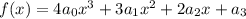 f(x)=4a_0x^3+3a_1x^2+2a_2x+a_3