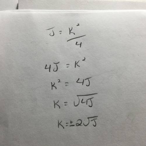 Solve for k. (equation and choices in photo)