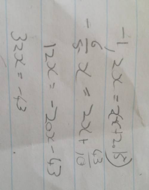 Solve the following equation for x. round the answer to the nearest hundredth. a.  5.37 b.  0.74 c.