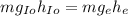 mg_{Io}h_{Io} =mg_{e}h_{e}