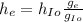 h_{e} = h_{Io} \frac{g_{e}}{g_{Io}}