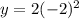 y=2(-2)^2