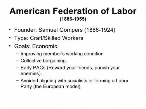 Types of members of american federation of labor