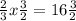 \frac{2}{3}x \frac{3}{2}  = 16 \frac{3}{2}