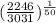 (\frac{2246}{3031})^{\frac{1}{50}}