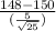 \frac{148-150}{(\frac{5}{\sqrt{25}})}