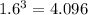 1.6^{3} = 4.096