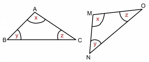 What theorem can abdul use to determine the two triangles are similar?