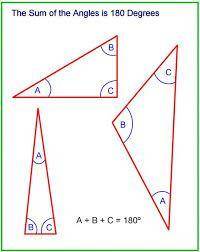 The sum of the measures of a triangle is 180. the sum of the measures of the second and third angles