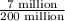 \frac{\textup{7 million}}{\textup{200 million}}