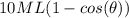 10ML(1 - cos(\theta))