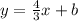 y = \frac {4} {3} x + b