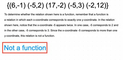 6,-1 -5,2 17,-2 -5,3 -2,12 is it a function ?