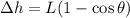 \Delta h=L(1-\cos \theta )