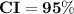 \mathbf{CI = 95\%}