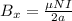 B_{x}  = \frac{	\mu NI}{2a}