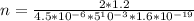 n= \frac{2*1.2}{4.5*10^{-6}*5^10^{-3}*1.6*10^{-19}}